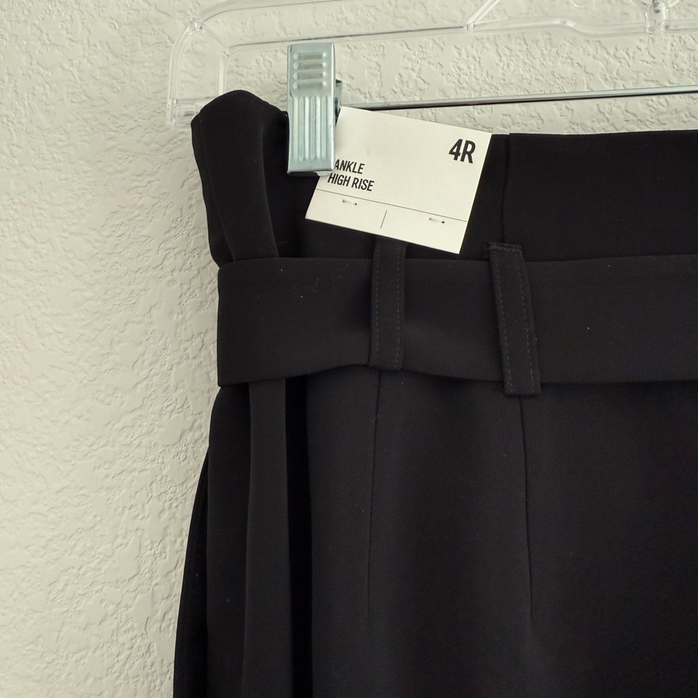 NWT Express Ankle High Rise Paper Bag Trousers with Relaxed Fit